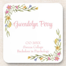 Floral Boho Uni-Abschluß Party Plastik