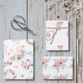 Floral Boho Valentinstag Wrapping Paper Geschenkpapier Set