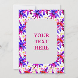 Floral Boho Wasserfarbe - Muster für künstlerische Einladung