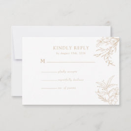 Floral Boho Wedding RSVP Cards Karte