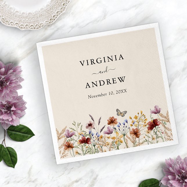 Floral Boho Wedding Serviette (Floral Boho Wedding Napkins
)