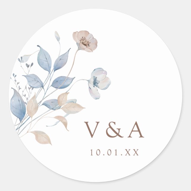 Floral Boho Wedding Sticker (Vorderseite)