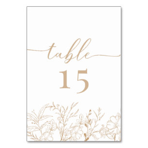 Floral Boho Wedding Tischnummer