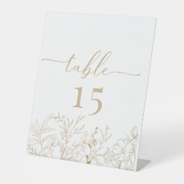 Floral Boho Wedding Tischnummer Sockelschild