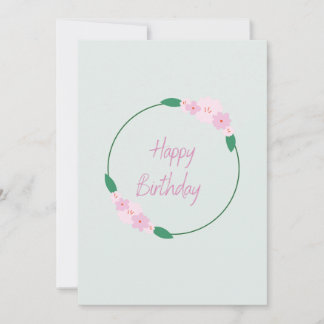 Floral Bonne carte d'anniversaire