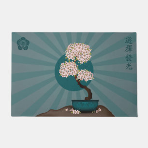 Floral bonsai "Choose to shill" asiatische Kunst Fußmatte