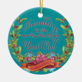 Floral Book Club Freundlichkeit Weihnachtsfeiertag Keramik Ornament