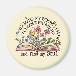 Floral Book Lover Magnet
