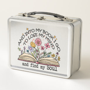 Floral Book Lover Metall Brotdose