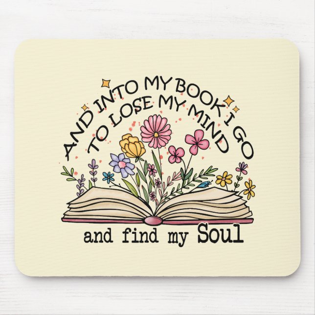 Floral Book Lover Mousepad (Vorne)
