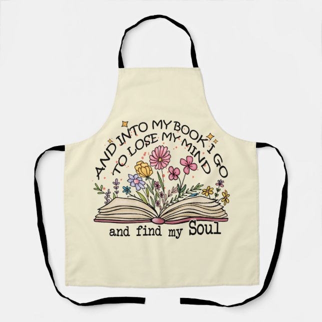 Floral Book Lover Schürze (Vorderseite)