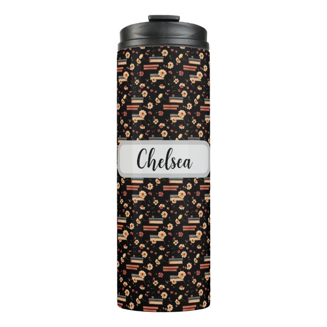 Floral Book Lover Thermosbecher (Vorderseite)