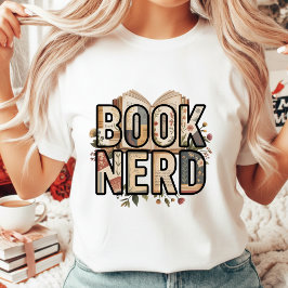 Floral Book Nerd Vintage Aesthetic Reading Lover Tri-Blend Shirt