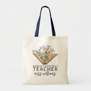 Floral Book World's größte Lehrerbewertung Tragetasche