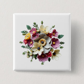 Floral Boquete 3D Button