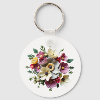 Floral Boquete 3D Schlüsselanhänger