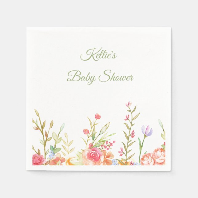 Floral Border Napkins Serviette (Vorderseite)