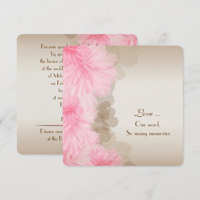 Floral Border Vow Renewal Einladung (Vorne/Hinten)