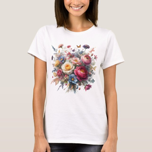 Floral Botanical Bliss T-Shirt (Vorderseite)