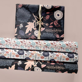 Floral Botanicals Trio Entdeckungsreise Geschenk Geschenkpapier Set