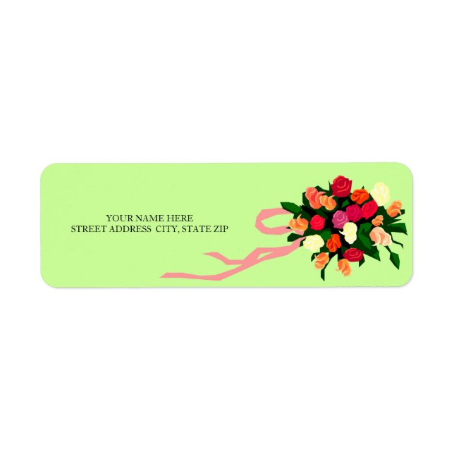 Floral Bouquet Address Mailing Labels (Vorne)