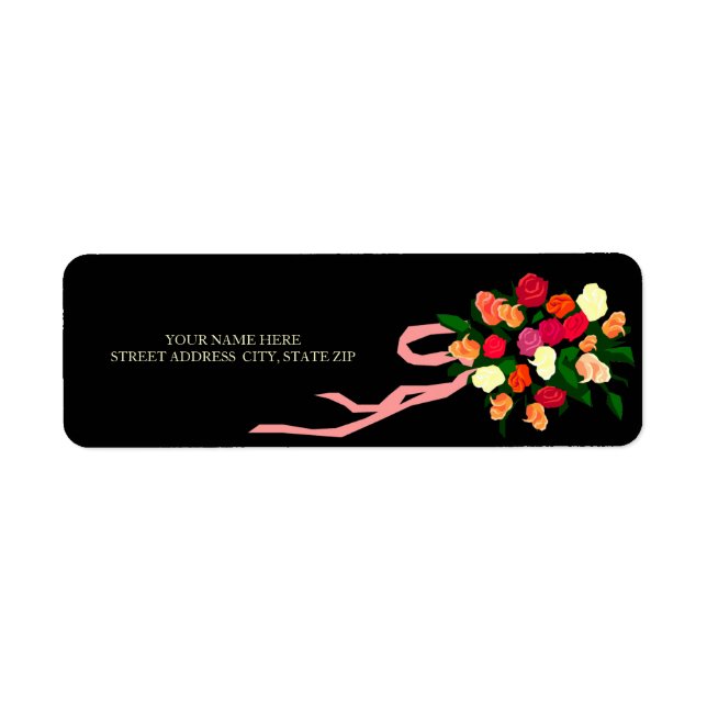 Floral Bouquet Address Mailing Labels (Vorne)