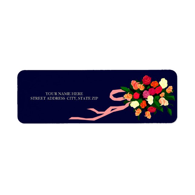 Floral Bouquet Address Mailing Labels (Vorne)