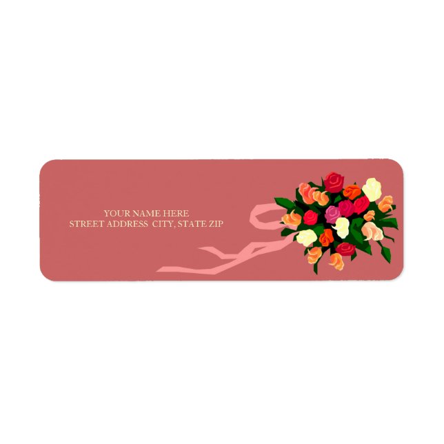 Floral Bouquet Address Mailing Labels (Vorne)