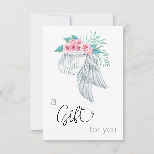 *~* Floral Bouquet Angel Wing Geschenkgutschein (Vorderseite)