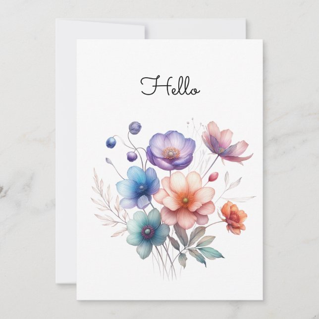 Floral Bouquet Aquarellbilder individuell gestalte (Vorderseite)