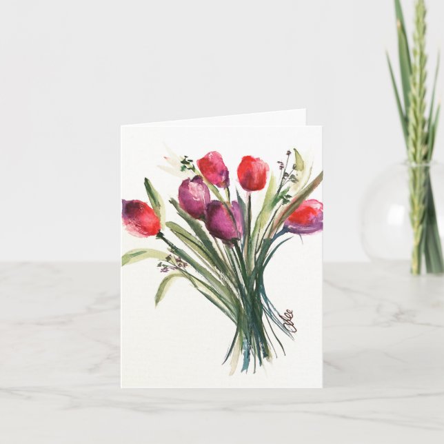 Floral Bouquet Blank Card Karte (Vorderseite)