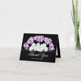 Floral Bouquet Botanische Blume Hochzeit Vielen Da Dankeskarte