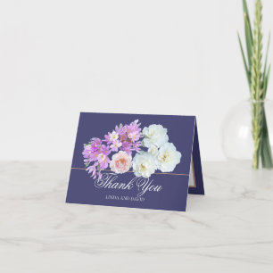 Floral Bouquet Botanische Blume Hochzeit Vielen Da Dankeskarte