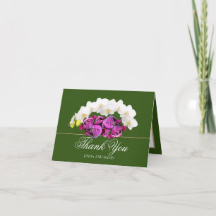 Floral Bouquet Botanische Blume Hochzeit Vielen Da Dankeskarte