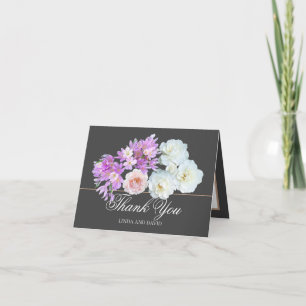 Floral Bouquet Botanische Blume Hochzeit Vielen Da Dankeskarte
