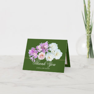 Floral Bouquet Botanische Blume Hochzeit Vielen Da Dankeskarte