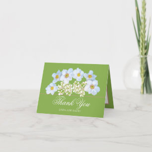 Floral Bouquet Botanische Blume Hochzeit Vielen Da Dankeskarte