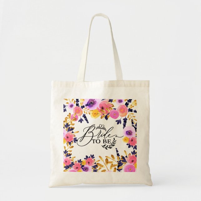 Floral Bouquet - Braut zu sein Tragetasche (Vorne)