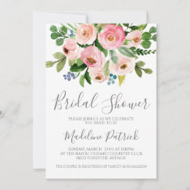 Floral Bouquet Brautparty Einladung