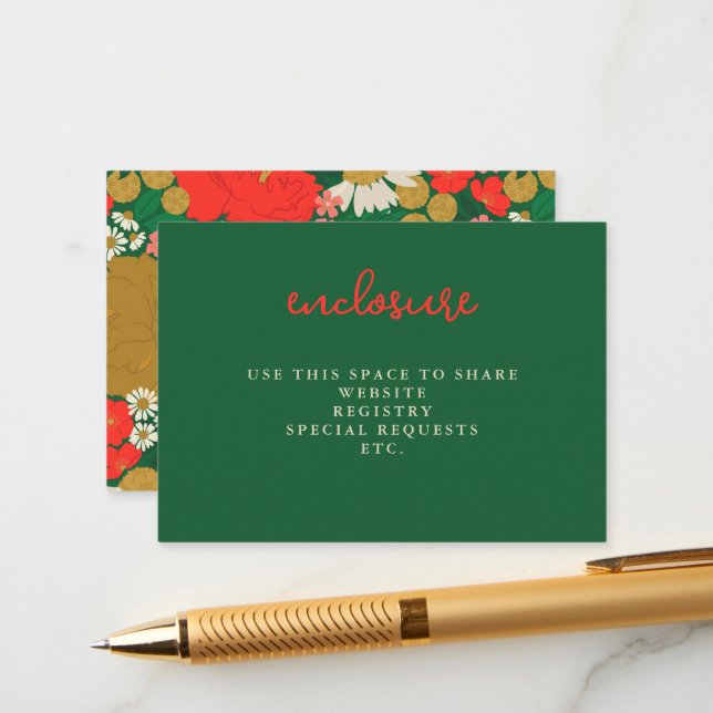 Floral Bouquet Bridal Shower Invitation Insert (Vorderseite/Rückseite Beispiel)