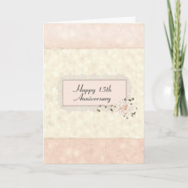 Floral Bouquet Card zum 15. Jubiläum Karte