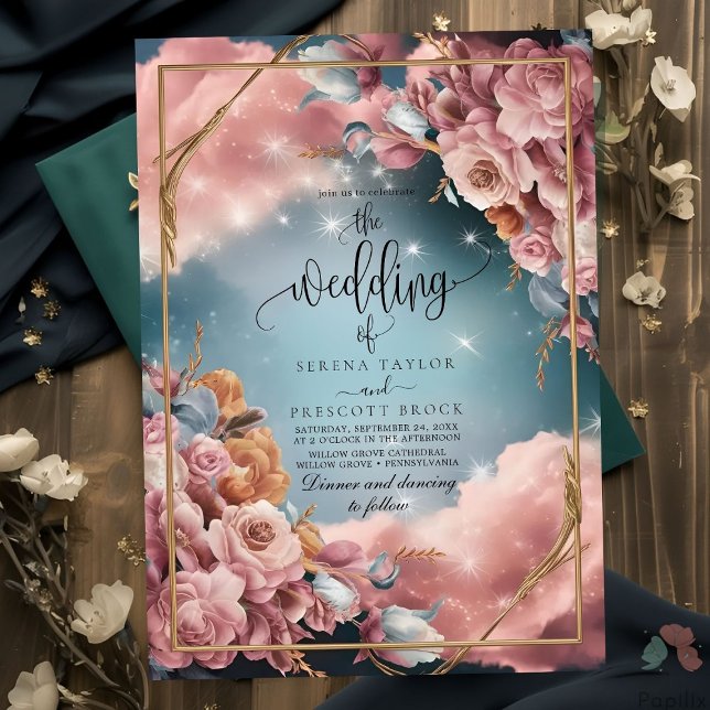 Floral Bouquet Fine Selection Luxury Wedding Einladung (Von Creator hochgeladen)