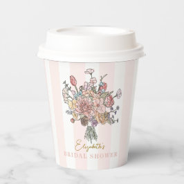 Floral Bouquet Frische Pasta machen Brautparty Pappbecher