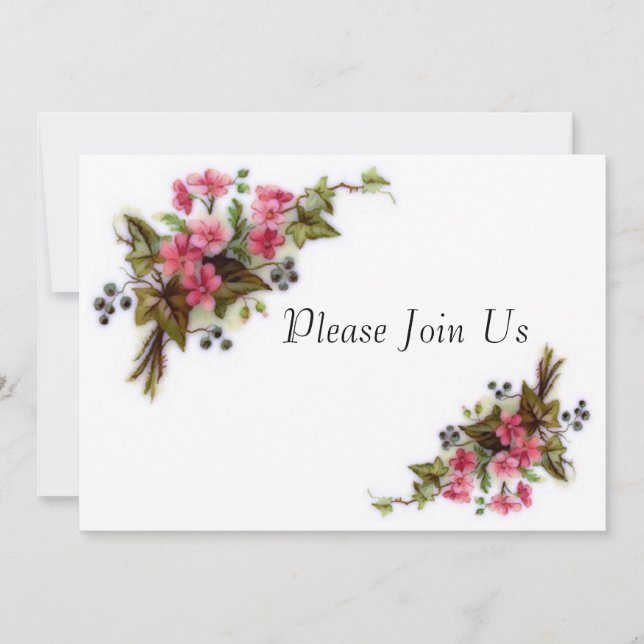 Floral Bouquet Hochzeitseinladung Einladung (Vorderseite)