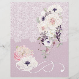 Floral Bouquet & Lace Wedding Scrapbook