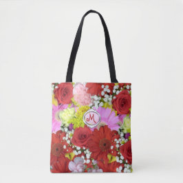 Floral Bouquet Lebend mit roten Blume Tasche