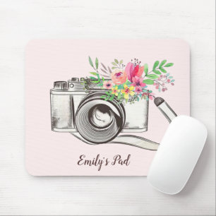 Floral Bouquet mit Camera Mouse Pad Mousepad