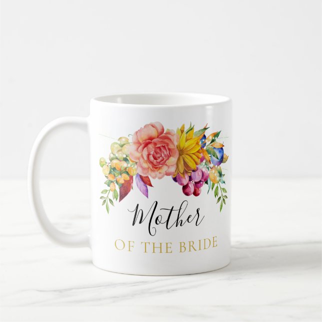 Floral Bouquet Mutter der Braut Kaffeetasse (Links)