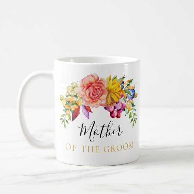 Floral Bouquet Mutter des Grooms Kaffeetasse (Links)
