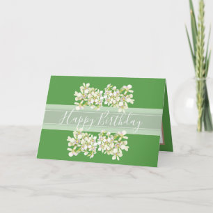 Floral Bouquet Orchid Blume Green Girl Karte
